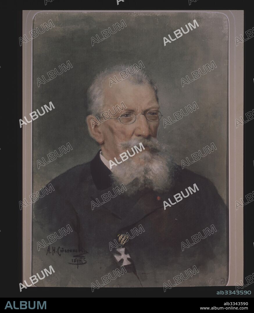 ALEXANDER NIKOLAEVICH STEPANOV. Portrait of the artist Pyotr P. Sokolov (1821-1899).