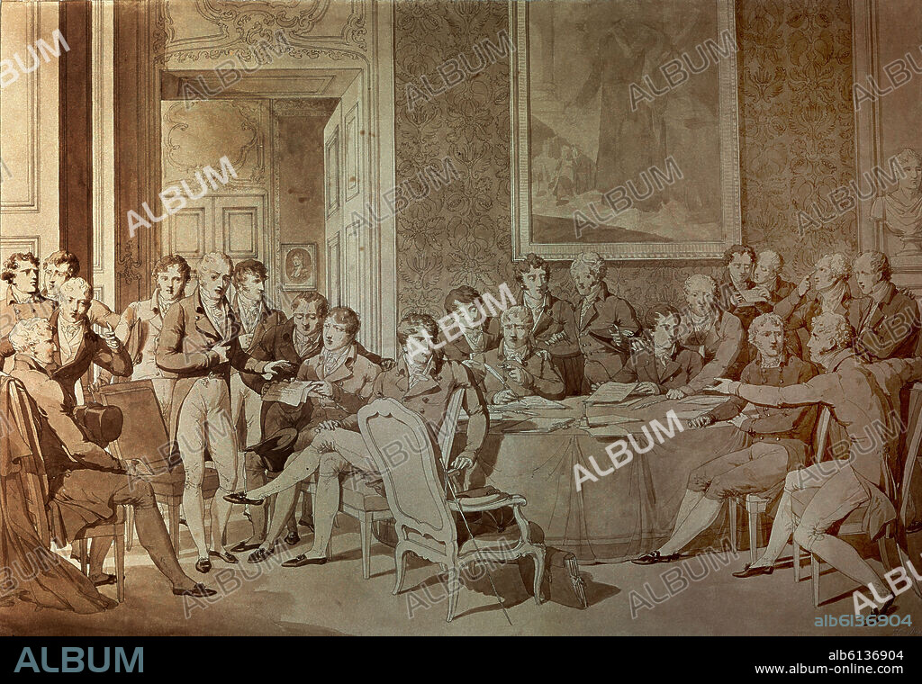 JEAN-BAPTISTE ISABEY. EL CONGRESO DE VIENA REALIZADO DE SEPTIEMBRE DE 1814 A JUNIO DE 1815.