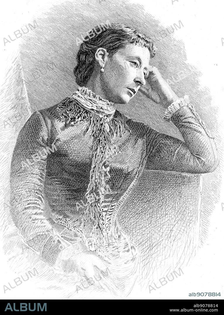 Portrait of Princess Alice of the United Kingdom (1843-1878) daughter of Queen Victoria (1819-1901) and Prince Albert (1819-1861). Dated 19th Century.