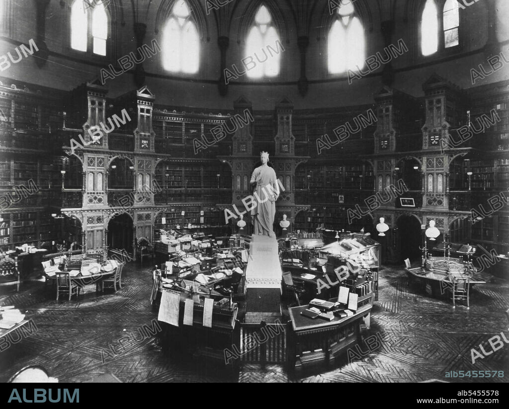 The Dominion Parliament building at Ottawa, Canada, where the imperial Economic conference will be held on July 21st.Interior view of the Parliamentary Library. June 20, 1932. (Photo by Sport & General Press Agency Limited).