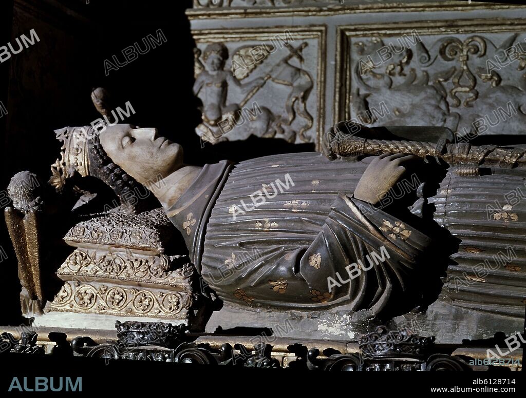 ALONSO DE COVARRUBIAS (1488-1570). CAPILLA DE LOS REYES NUEVOS - DETALLE DEL SEPULCRO DE ENRIQUE III DE CASTILLA (1379/1406).