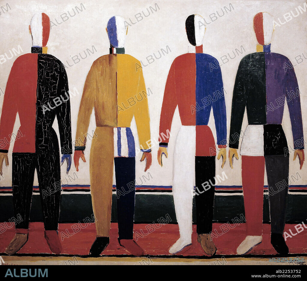 KAZIMIR SEVERÍNOVICH MALÉVICH. MALEVICH. KAZIMIR. PINTOR RUSO. 1878 - 1935. " DEPORTISTAS " , AÑO 1928-1932. MUSEO ESTATAL RUSO. SAN PETERSBURGO.