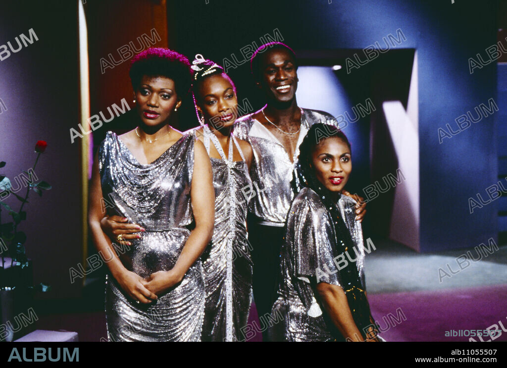 BONEY M, founded by producer Frank Farian, a well-known pop group and disco formation with singers Bobby Farrell, Marcia Barrett, Maizie Williams and Liz Mitchell, photo, 1984. BONEY M, founded by producer Frank Farian, a well-known pop group and disco formation with singers Bobby Farrell, Marcia Barrett, Maizie Williams and Liz Mitchell, photo, 1984.
