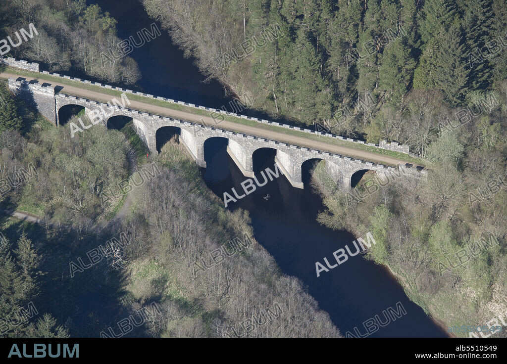 HISTORIC ENGLAND. The disused Kielder Railway Viaduct, built in 1862 on the Border Counties Railway, near Kielder, Northumberland, 2016.