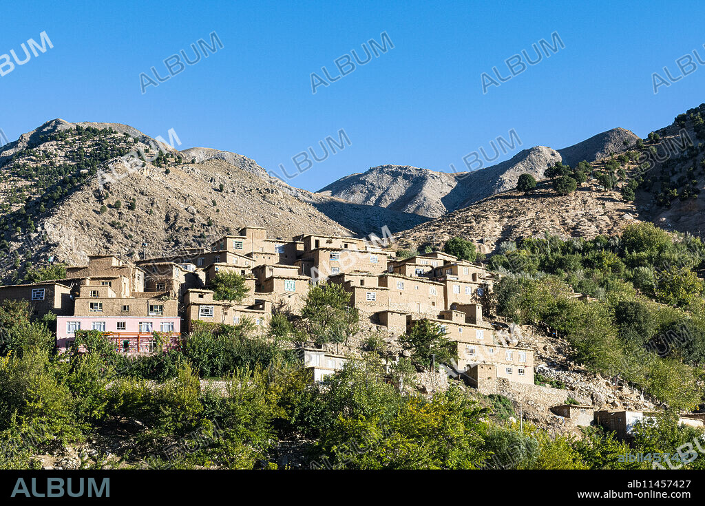 Mountain village in the Panjshir Valley, Afghanistan, Asia.