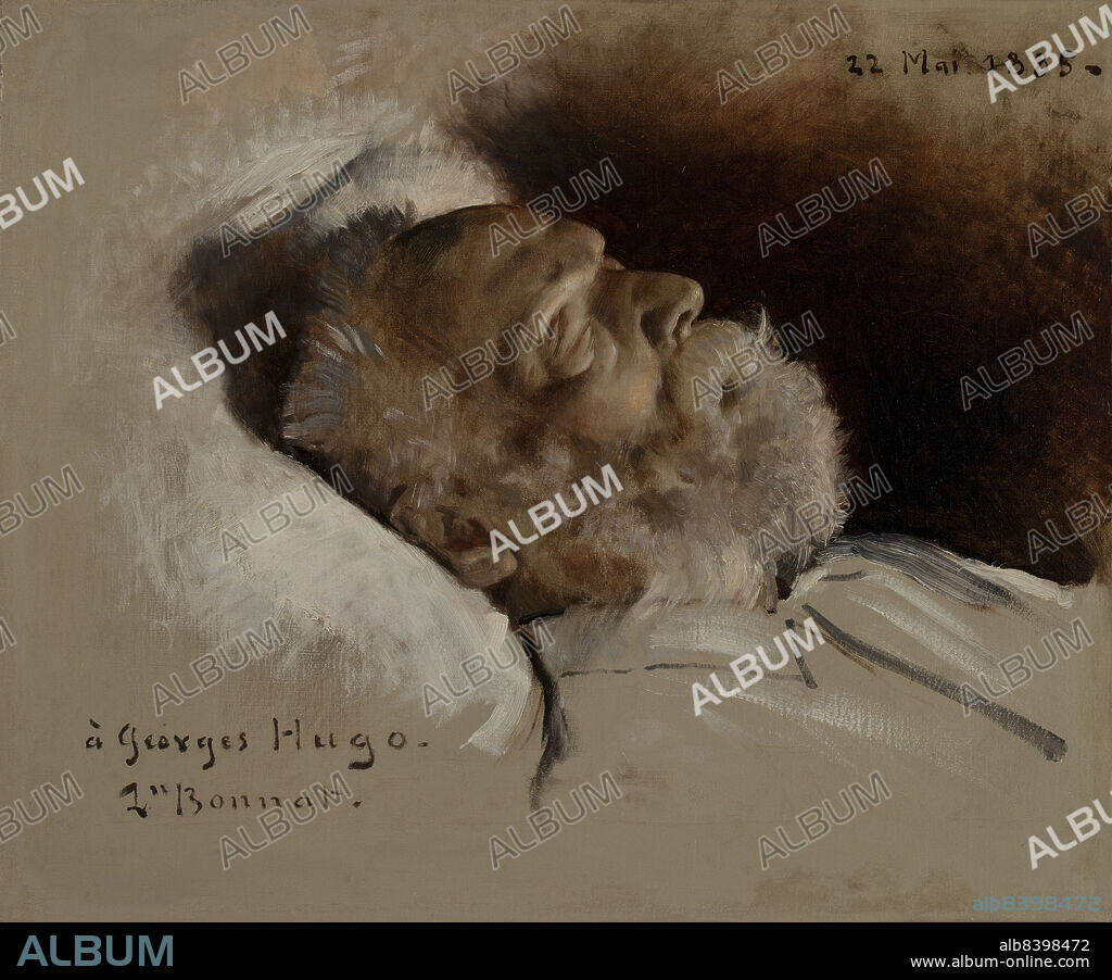 LEON JOSEPH FLORENTIN BONNAT. Victor Hugo sur son lit de mort, 22–05–1885.