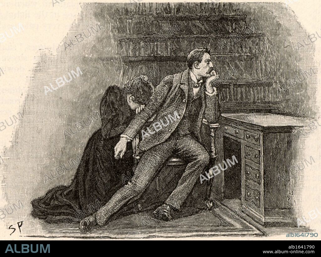 The Adventure of the Yellow Face'. Jack Grant Munro rejecting his wife because she will not disclose the secret behind her suspicious behaviour. From "The Adventures of Sherlock Holmes" by Conan Doyle from "The Strand Magazine" (London, 1893). Illustration by Sidney E Paget, the first artist to draw Sherlock Holmes. Engraving.  (Photo by: Universal History Archive/UIG via Getty Images).