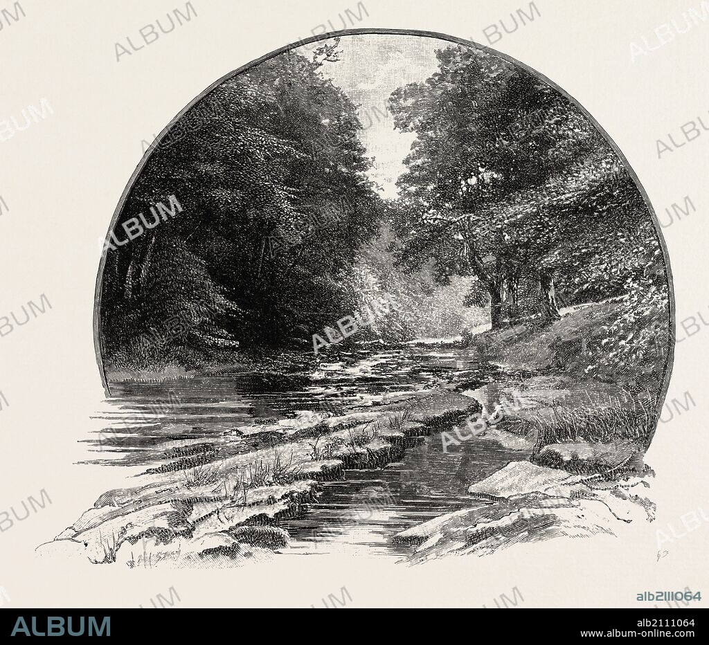 ON THE GRETA AT ROKEBY. Rokeby Park is a country house in the Palladian style in Northern England. It is located close to the confluence of the River Tees and River Greta, close to Greta Bridge in what is now County Durham. UK.
