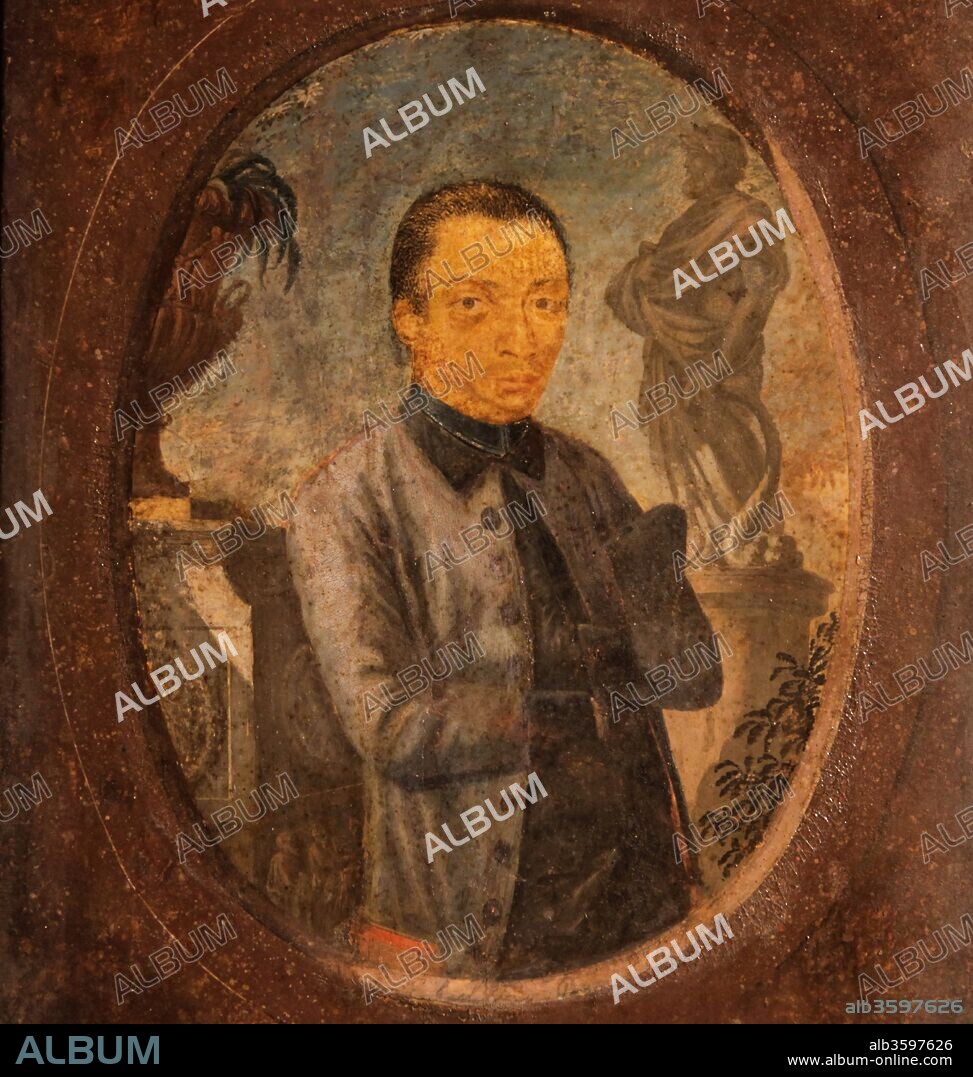 EUCLáSIO PENNA VENTURA. Portrait of the sculptor Antônio Francisco Lisboa, called Aleijadinho (1738-1814).