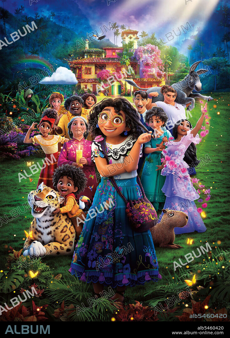 Affiche de ENCANTO, LA FANTASTIQUE FAMILLE MADRIGAL, 2021 (ENCANTO), réalisé par BYRON HOWARD, CHARISE CASTRO SMITH et JARED BUSH. Copyright WALT DISNEY PICTURES.