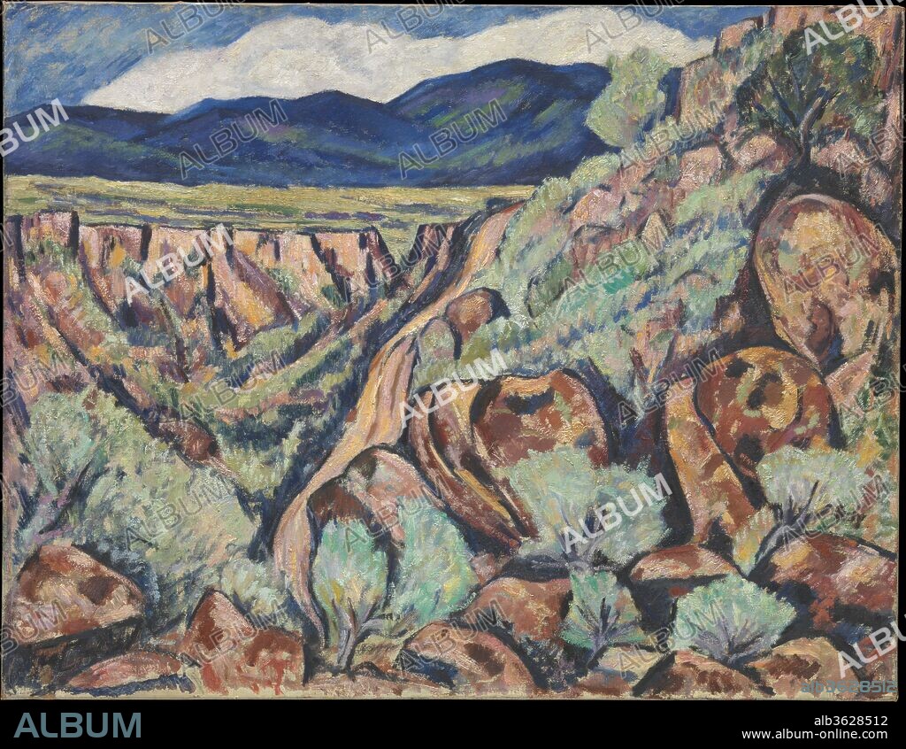 Landscape, New Mexico. Artist: Marsden Hartley (American, Lewiston, Maine 1877-1943 Ellsworth, Maine). Dimensions: 27 1/8 x 34 7/8 in. (68.9 x 88.6 cm). Date: 1919-20.