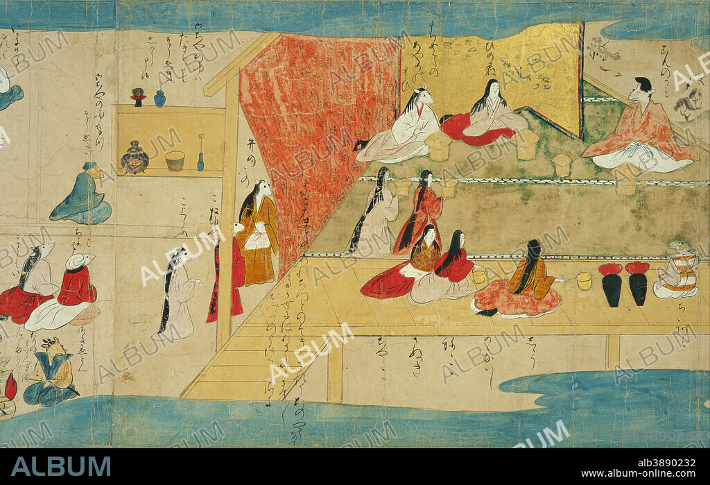 UNKNOWN. The Mouse Story. Date/Period: Muromachi to Momoyama period (16th century). Painting. Height: 338 mm (13.30 in); Width: 5,600 mm (18.37 ft).