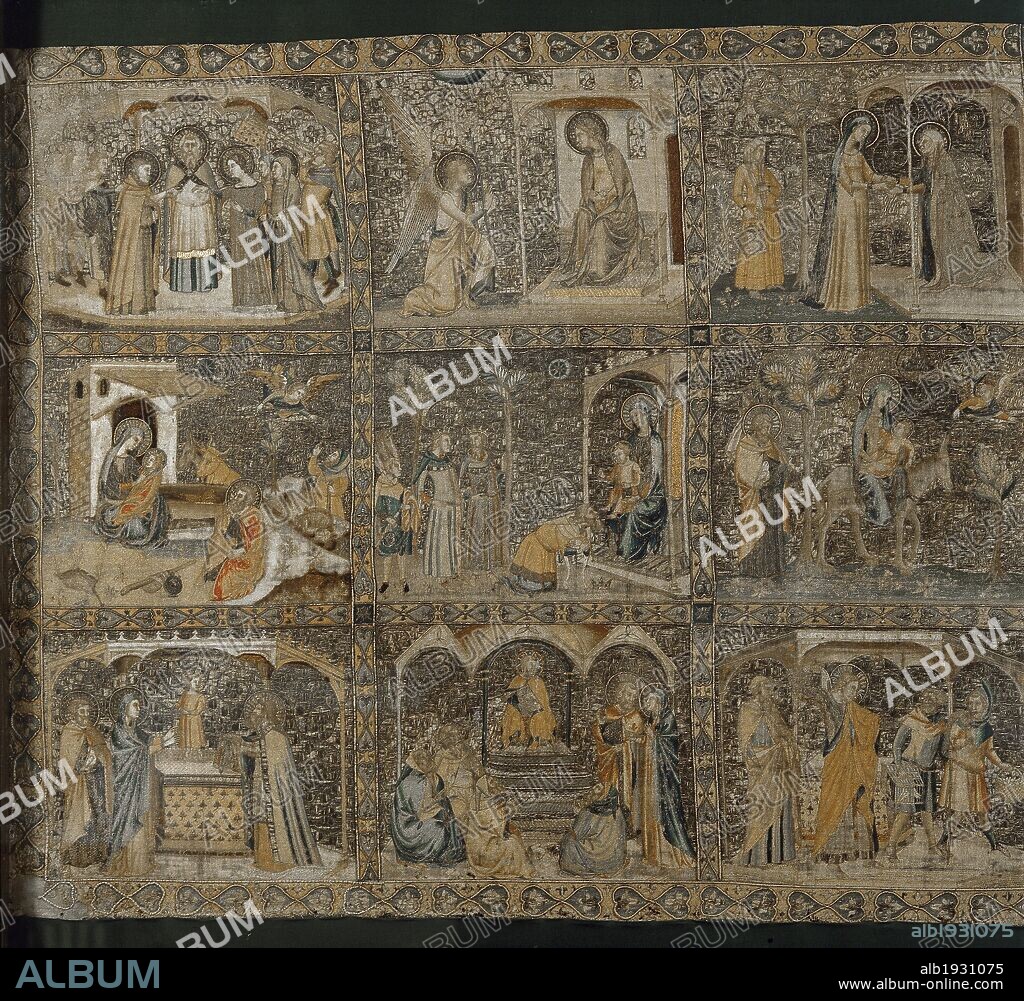 Frontal de la pasión precedente de Florencia de Geri di Lapo. Siglo XIV Catedral de Manresa.