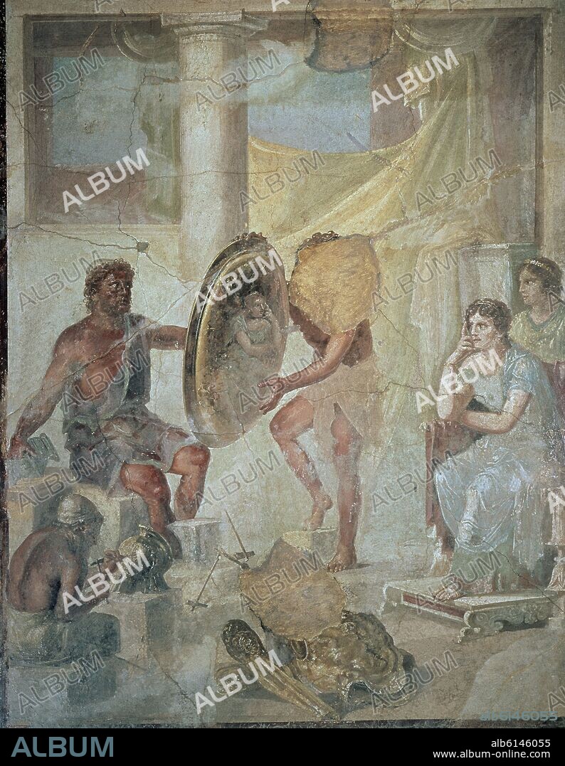 TETIS EN EFESO PREPARANDO ARMAS PARA AQUILES - SIGLO I.