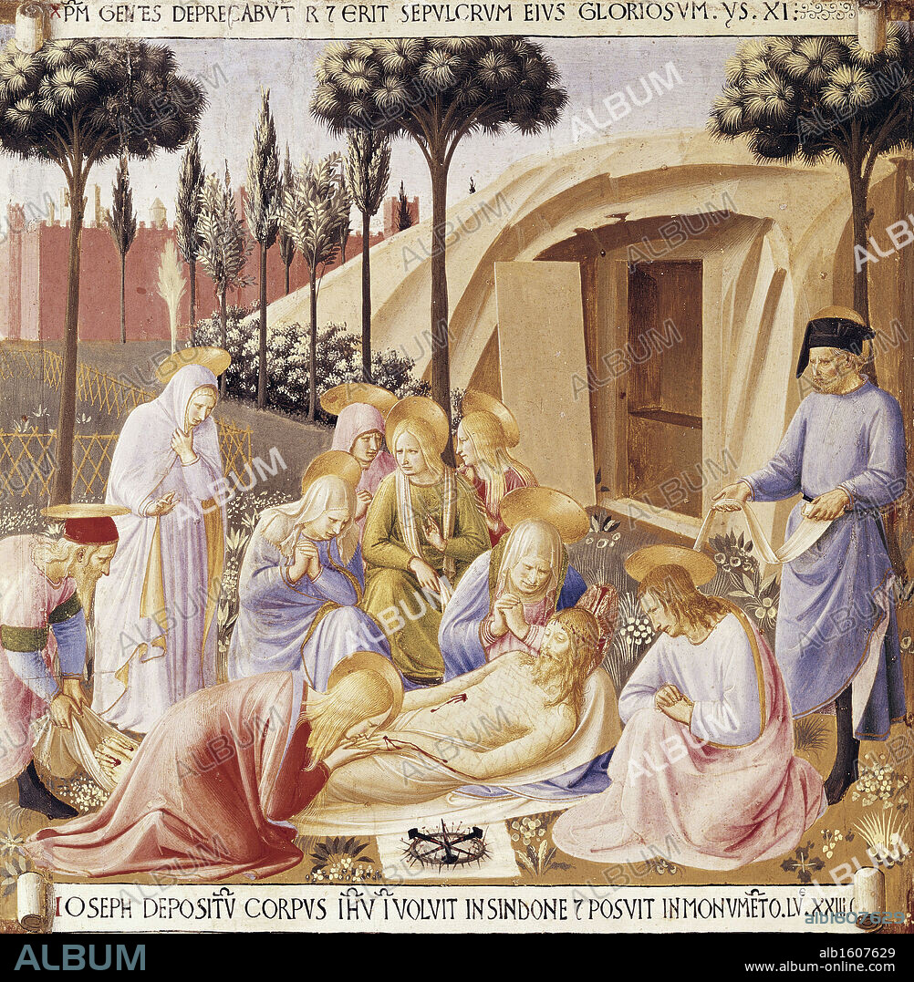 The Deposition  1438-1445  Fra Angelico (ca.1395-1455 Italian)  Fresco  Museo di San Marco, Florence, Italy.