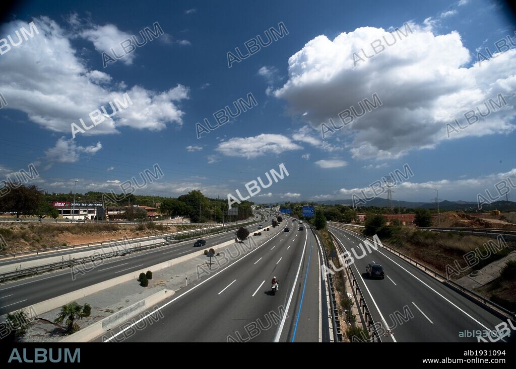 Autopista AP-7, Bellaterra, Sant Cugat. Barcelona.