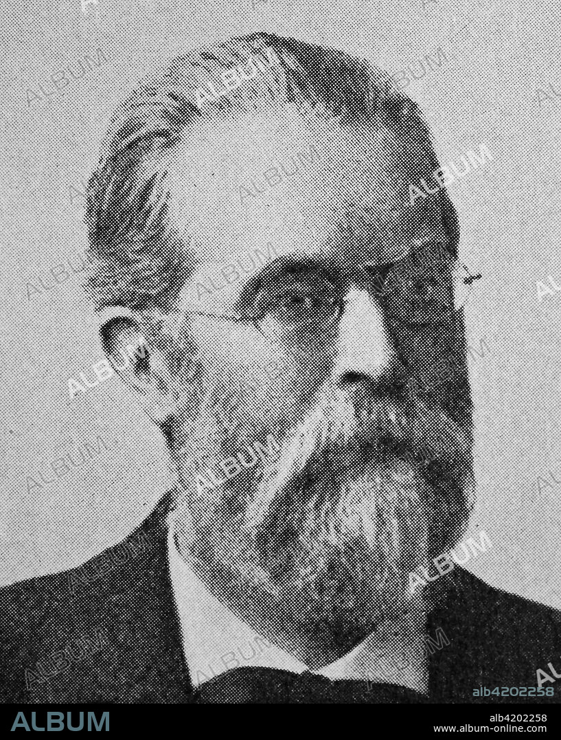 Julius Ferdinand von Hann, 23 March 1839 - 1 October 1921, was an Austrian meteorologist, Reproduction of a photo/image from the year 1890, digital improved.