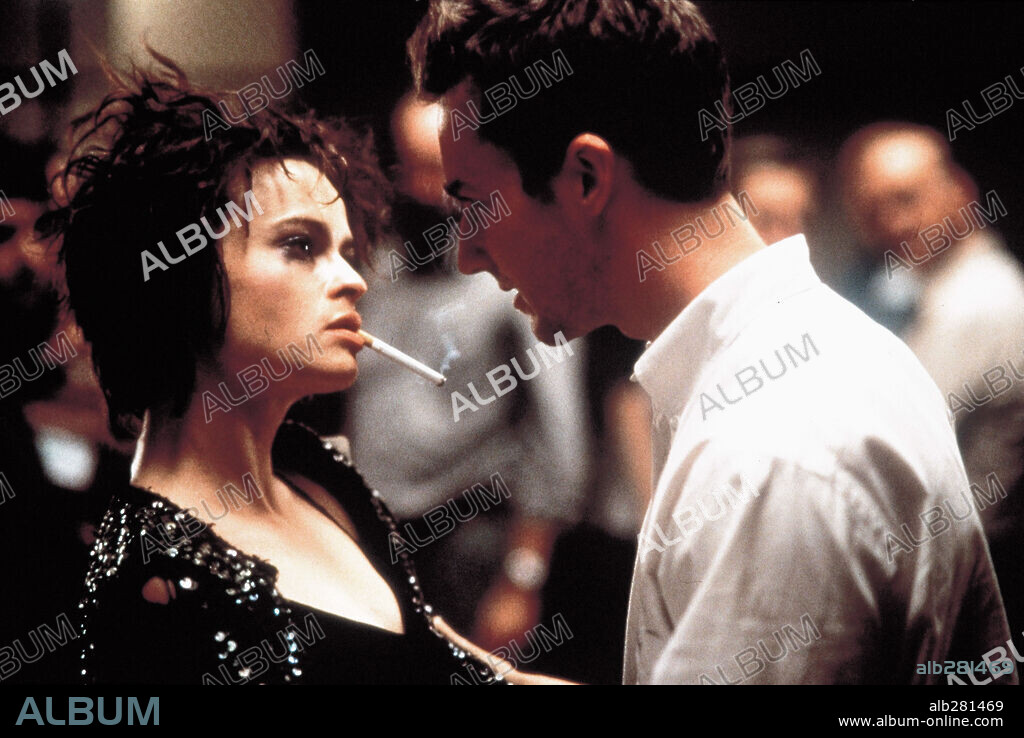 EDWARD NORTON und HELENA BONHAM CARTER in FIGHT CLUB, 1999, unter der Regie von DAVID FINCHER. Copyright 20TH CENTURY FOX / MORTON, MERRICK.