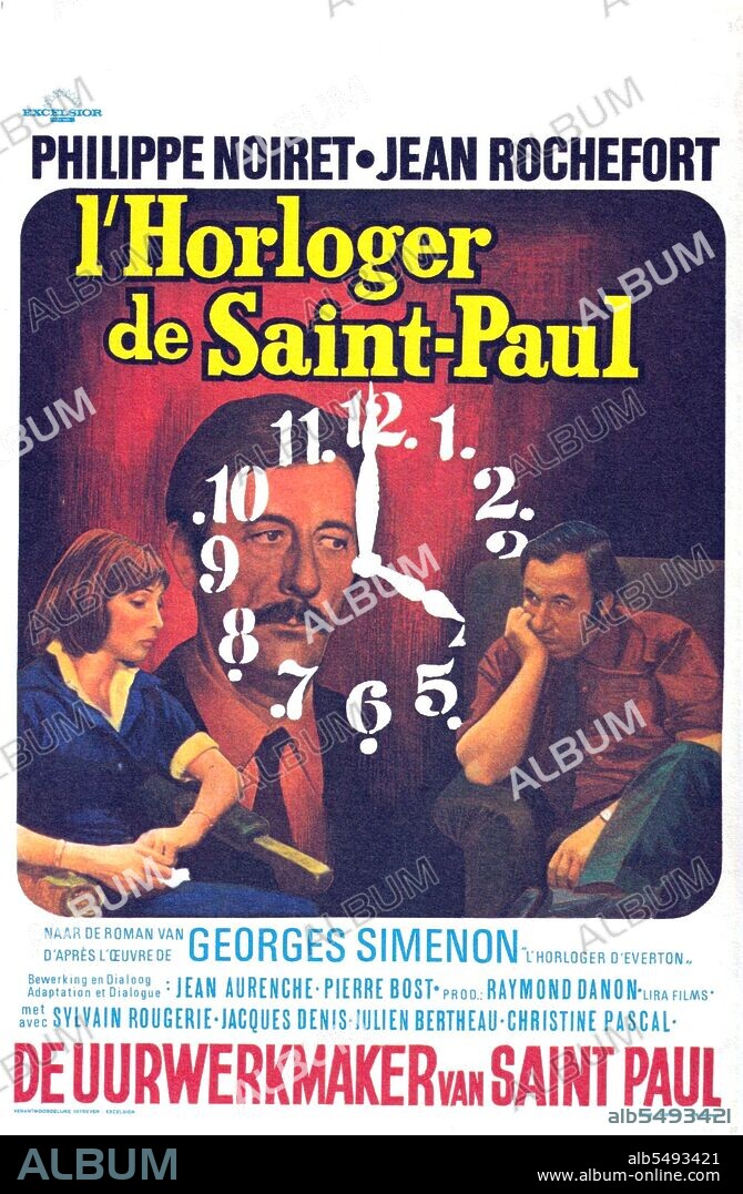 Affiche de L' HORLOGER DE SAINT-PAUL, 1974, réalisé par BERTRAND TAVERNIER. Copyright LIRA FILMS.