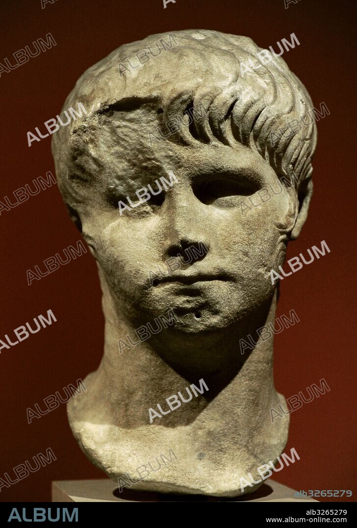 Nerón (Claudio César Druso Germánico) (37-68). Emperador romano, último representante de la familia Julia-Claudia. Busto. Artista desconocido. Galería Nacional. Museo Nacional de Arte, Arquitectura y Diseño. Oslo. Noruega.