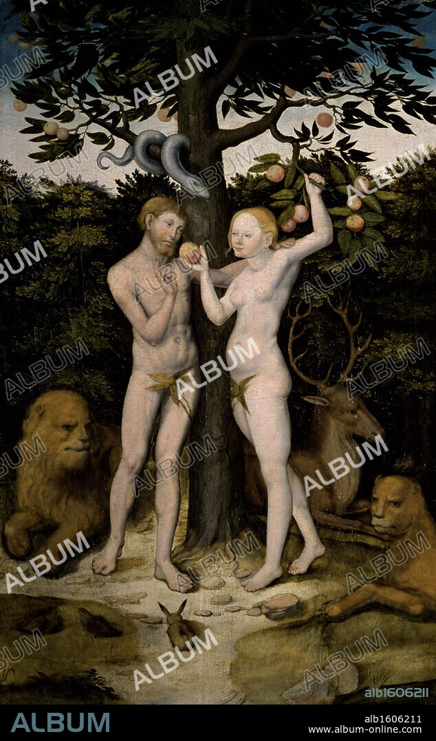 Adam and Eve   Lucas Cranach the Elder (1472-1553 German)   Private Collection.