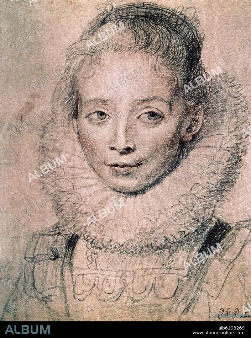 PEDRO PABLO RUBENS (1577-1640). RETRATO FEMENINO ESTUDIO.