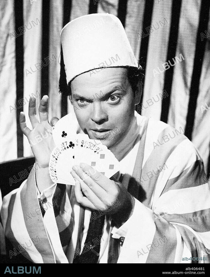 ORSON WELLES in FOLLOW THE BOYS, 1944, directed by A. EDWARD SUTHERLAND. Copyright UNIVERSAL PICTURES.