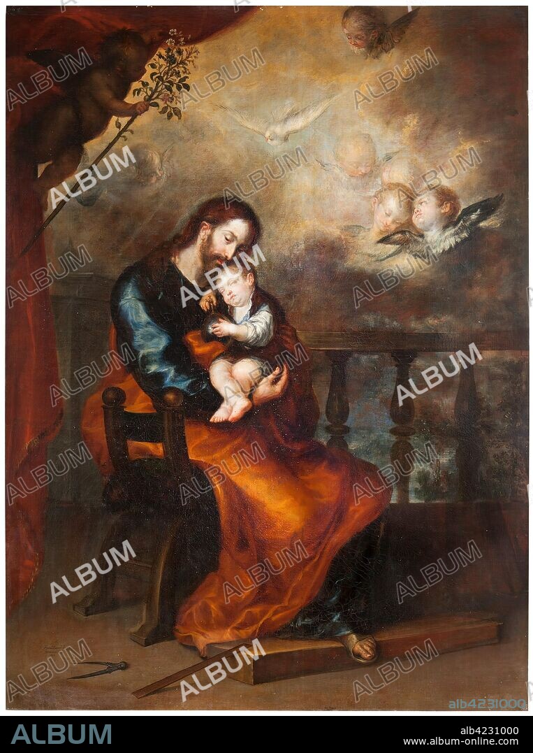 Francisco Camilo / 'Saint Joseph with the Christ Child Sleeping in his Arms'. 1652. Oil on canvas.