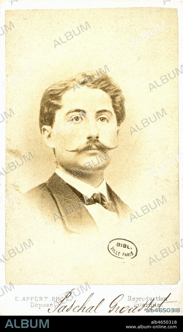 Portrait photo de Paschal GROUSSET (1845-1909) (futur Andre LAURIE) par Eugene APPERT (1830-1891). Credit: Collection Grob/KHARBINE-TAPABOR.