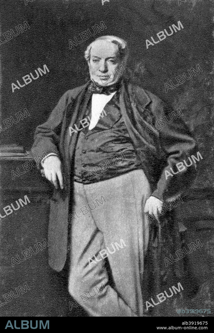 Baron James de Rothschild. 1867. James Mayer de Rothschild (1792-1868) founded the French branch of the Rothschild banking empire, Rothschild Freres, in Paris in 1817. Financing the building of the French railway network and mining enterprises, he became one of the richest men in the world. A photograph from 'Album de Photographies, Dans L'Intimite de Personnages Illustres, 1850-1950', Editions MD, 22 Rue de L'Arcade, Paris 8, 1850-1950.