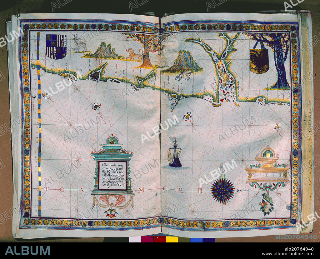 FERNAO VAZ DOURADO (1520-1580). ATLAS PORTULANO - 1568.