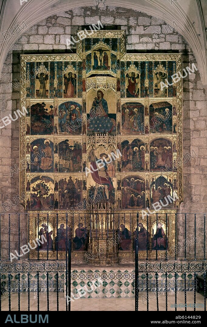MAESTRO DE LANGA. RETABLO DE SAN MIGUEL EN LA CAPILLA DE SAN MIGUEL DE LA COLEGIATA DE DAROCA - SIGLO XV - GOTICO ARAGONES.