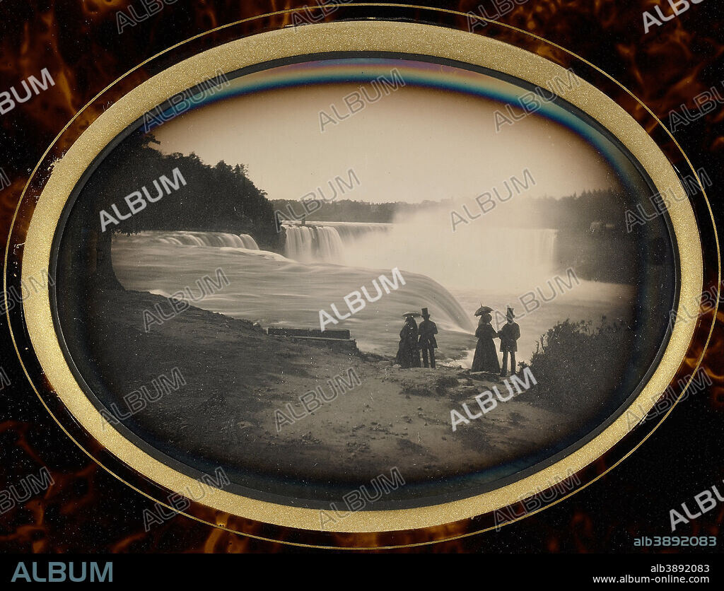 PLATT D. BABBITT. Scene at Niagara Falls. Date/Period: Ca. 1855. Photograph. Daguerreotype (Cased object).