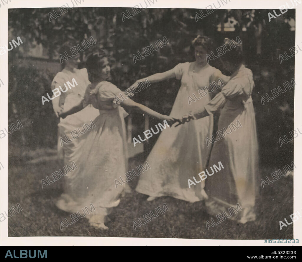 THOMAS EAKINS. Susan Hannah Macdowell, Unidentified Girl, Elizabeth Macdowell, and Possibly Mary Macdowell at the Macdowell House, c. 1880-1882.