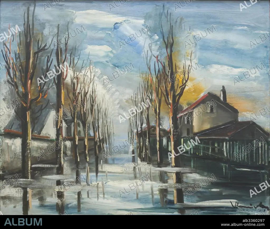 Maurice de Vlaminck【水辺の風景】 MAURICE DE VLAMINCK. Flood Waters. - Album alb3360297