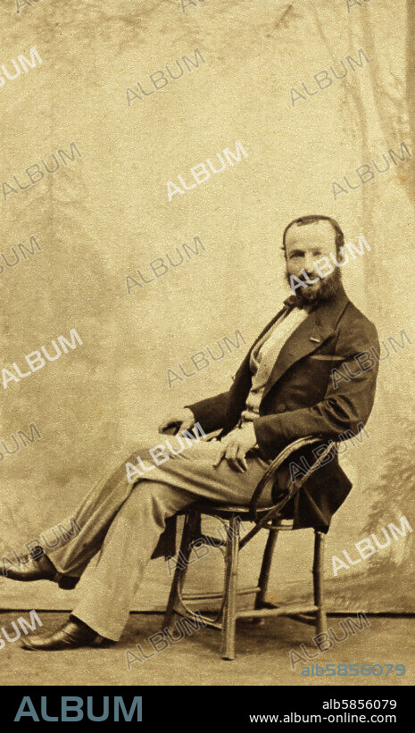 PIERRE PETIT. Henri Vieuxtemps (1820-1881); Belgian violonist and composer, ca. 1865.