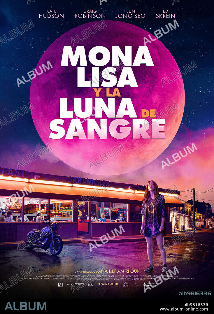 Poster de MONA LISA Y LA LUNA DE SANGRE, 2021 (MONA LISA AND THE BLOOD MOON), dirigida por ANA LILY AMIRPOUR. Copyright 141 Entertainment / Le Grisbi Productions.