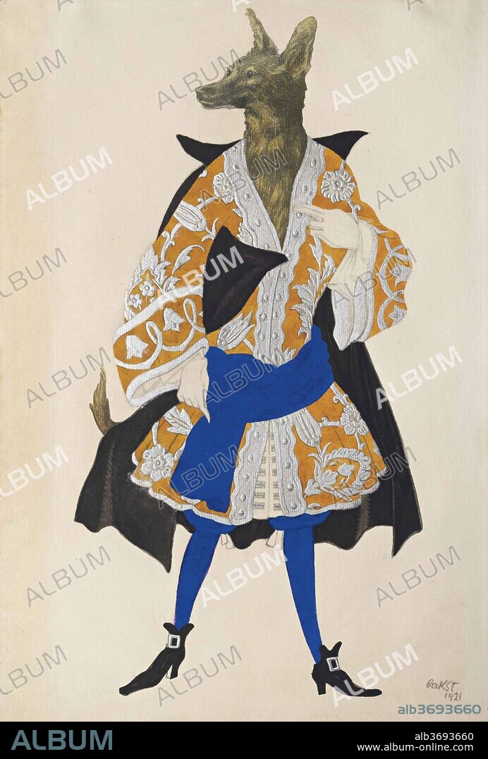 LÉON BAKST. Costume design for the ballet Sleeping Beauty by P. Tchaikovsky.
