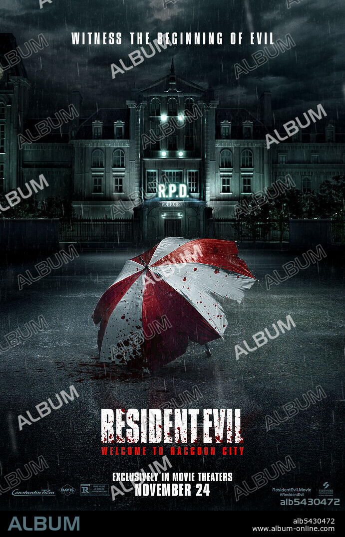 Poster of RESIDENT EVIL: WELCOME TO RACCOON CITY, 2021, directed by JOHANNES ROBERTS. Copyright Constantin Film / Sony Pictures Entertainment.