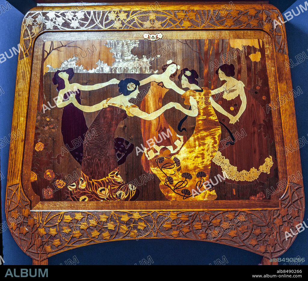 Gaspar Homar / Escritorio adornado con marqueterias, siglo XIX. Colección privada.