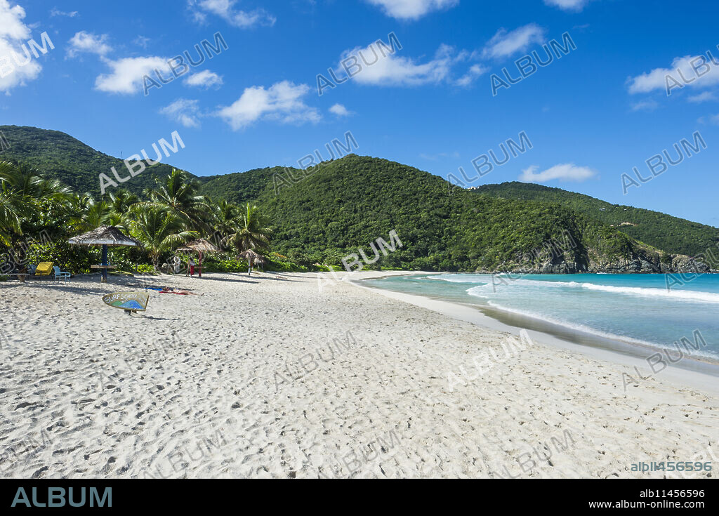 White sand beach on Josiah Bay, Tortola, British Virgin Islands, West Indies, Caribbean, Central America.