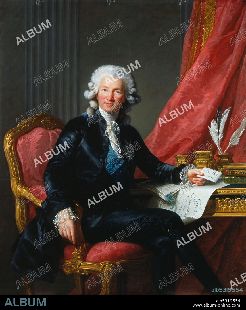 ÉLISABETH LOUISE VIGÉE LE BRUN. Portrait of Charles-Alexandre de Calonne (1734-1802).