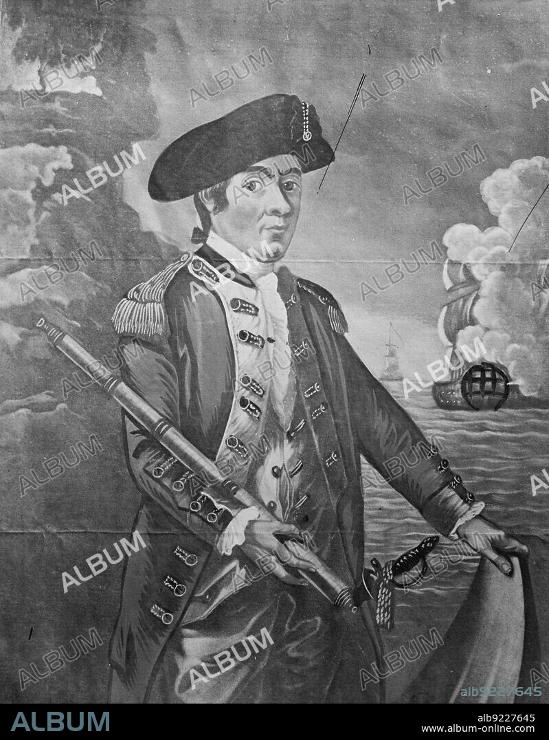 John Paul Jones, English Copy of An Amsterdam Picture, (1917). John Paul Jones was the United States' first naval war hero, father of the US Navy, and the only naval officer to receive a Congressional Gold Medal during the American Revolutionary War.