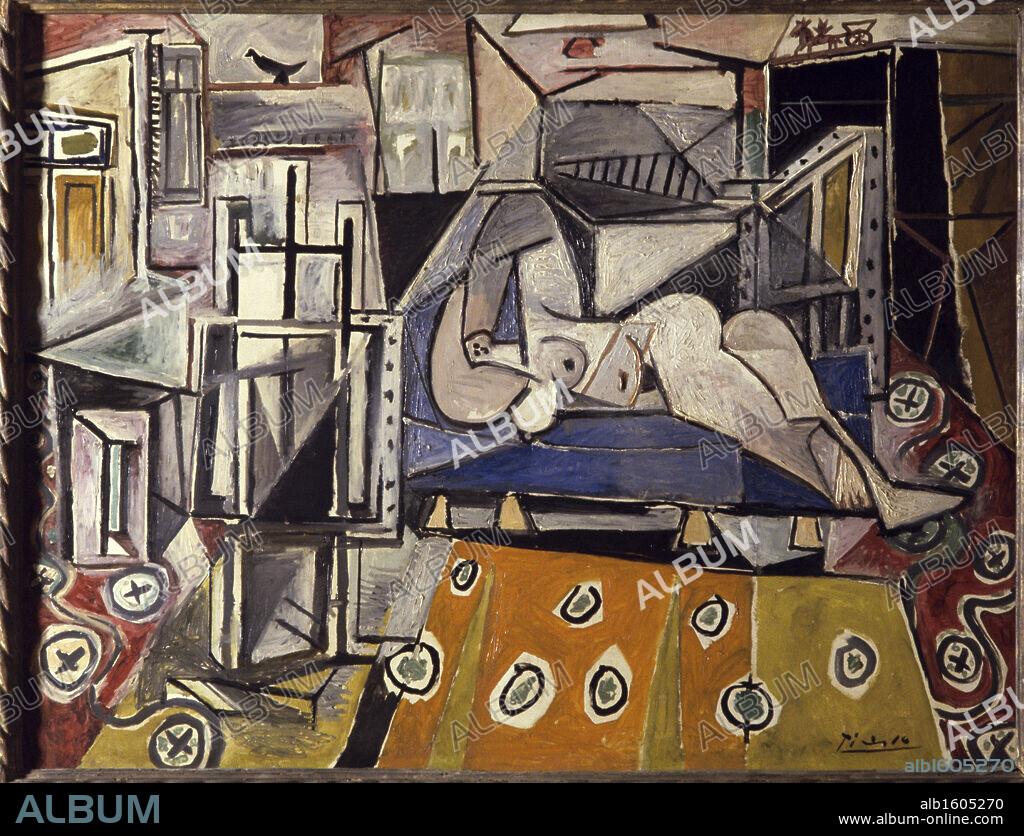 Nude In Studio by Pablo Picasso, Oil painting, 30 December 1953, 1881-1973, France, Paris, Collection H. Berggruen.