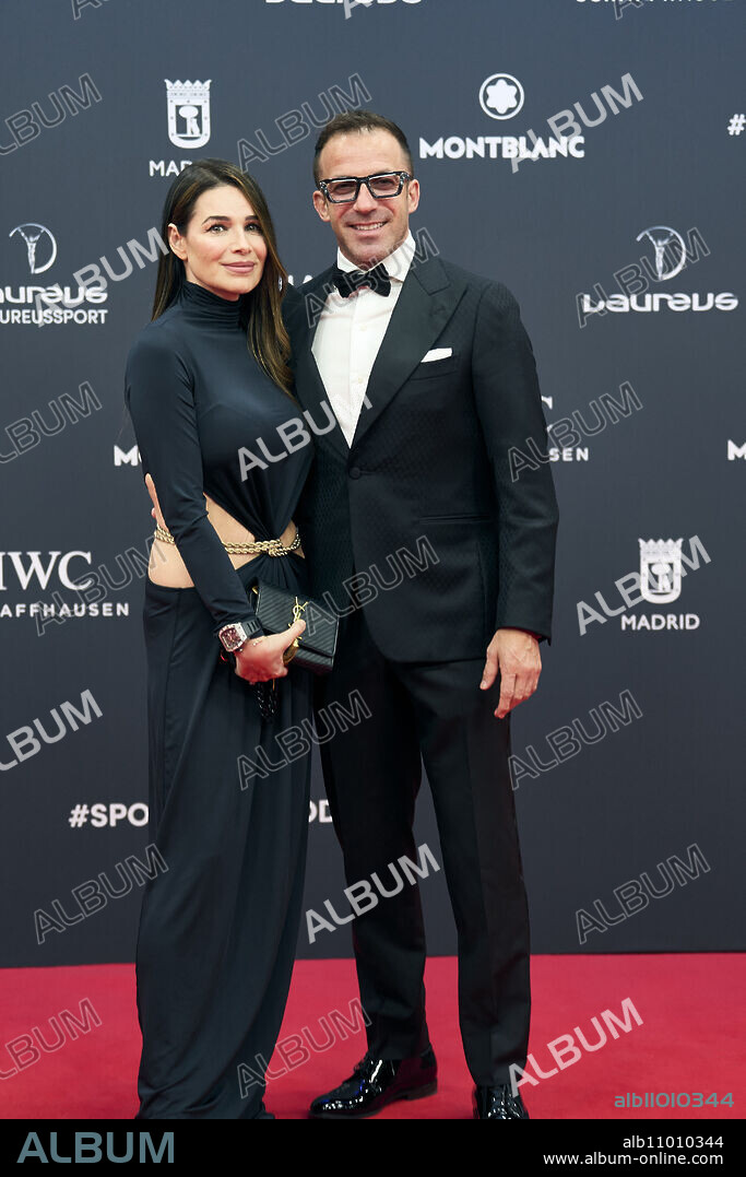 Sonia Amoruso, Alessandro Del Piero attends Laureus World Sports Awards Madrid 2024 - Red Carpet at Palacio de Cibeles on April 22, 2024 in Madrid, Spain.