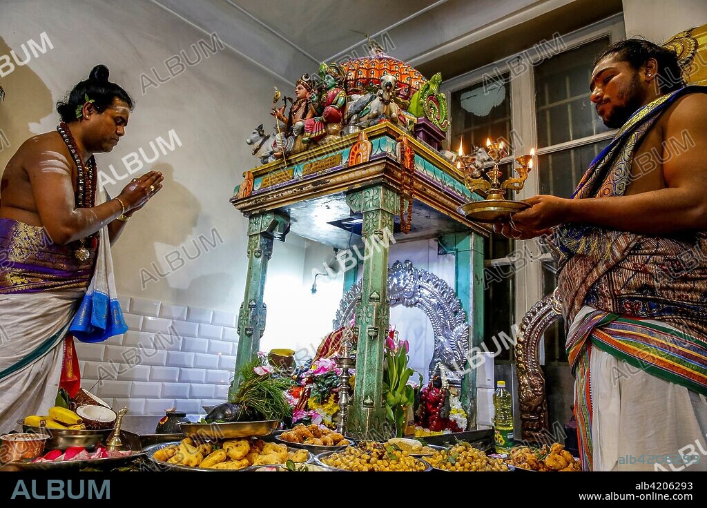 Shivaratri celebration at the Paris Ganesh Temple, France.