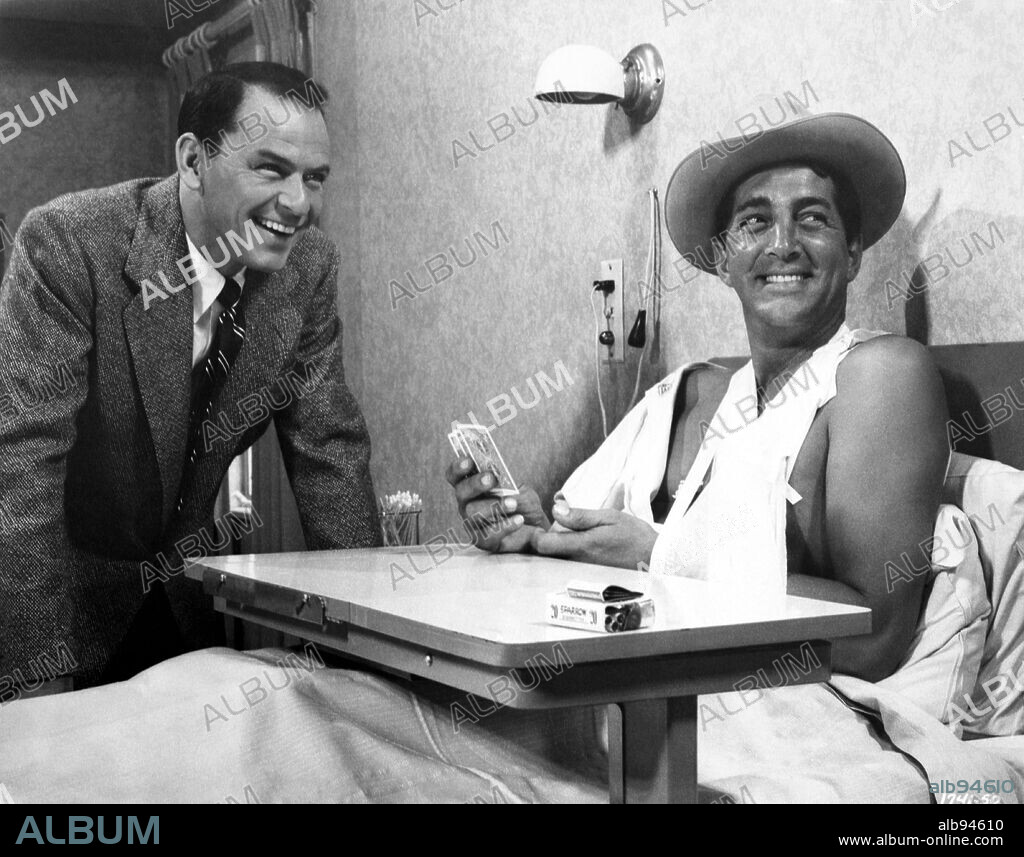 DEAN MARTIN and FRANK SINATRA in SOME CAME RUNNING, 1958, directed by VINCENTE MINNELLI. Copyright M.G.M.