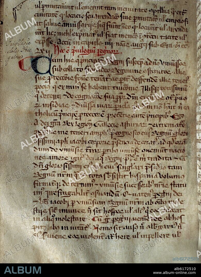 BULA REGIS AETERNI, 1181, EL PAPA ALEJANDRO III CONCEDE AL SEPULCRO DE SANTIAGO EL PRIVILEGIO DEL JUBILEO.