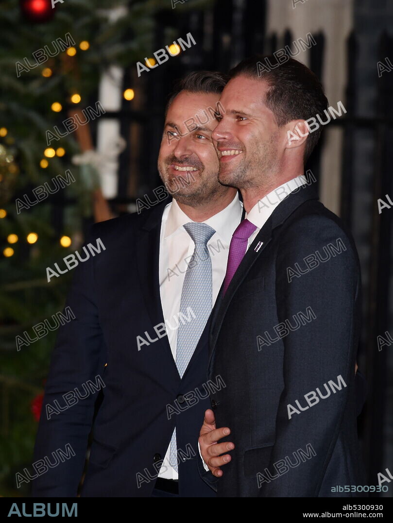 Photograph of Xavier Bettel, with his husband Gauthier Destenay, attending the NATO Summit, London, December 2019.