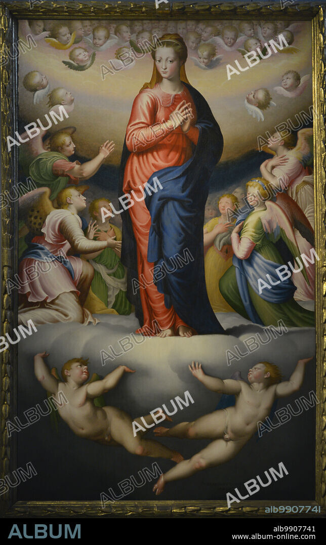 BERNARDINO CAMPI (1522-1591). ITALIAN PAINTER.. Bernardino Campi (1522-1591). Pintor italiano. Asunción de la Virgen, 1568. Oleo sobre lienzo. Procede de la Iglesia de San Domenico en Cremona, Italia. Museo Cívico Ala Ponzone. Cremona. Italia.